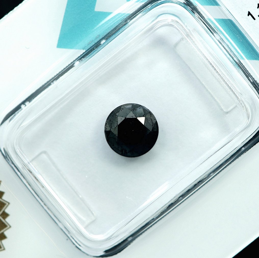 Sin precio de reserva - 1 pcs Diamante  (Color tratado)  - 1.10 ct - Redondo - No especificado en el informe de laboratorio - International Gemological Institute (IGI) #1.0