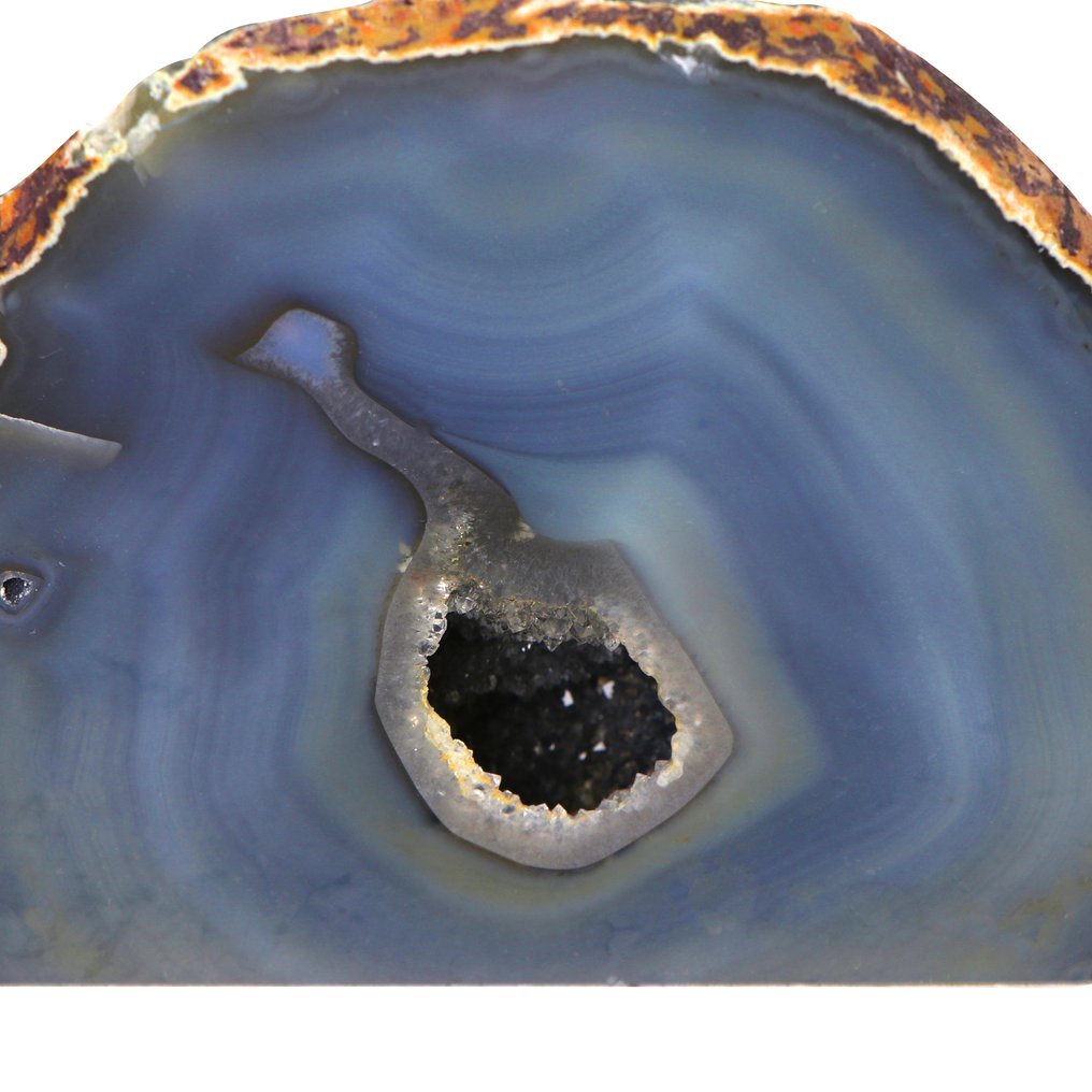 无底价 - 天然蓝玛瑙 Geode - 13x16x10 厘米- 2.6 kg #4.3