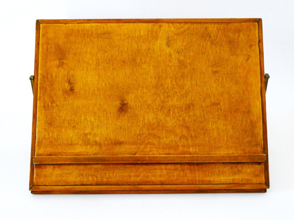 Handvervaardigd - 书挡 - 具有4个可调节位置的书架 - 木, 黄铜 - 标准书架 #1.0