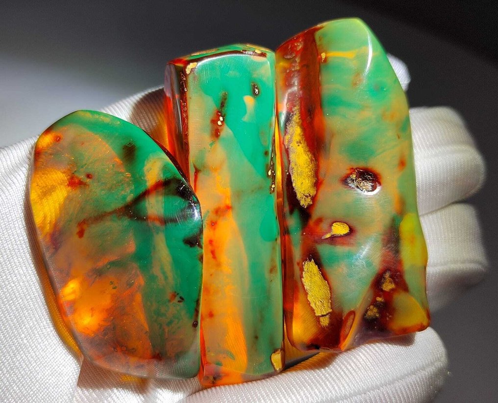 Dominikansk grøn rav!! Høj kvalitet - 420 ct. Gratis fragt - Rav (Ingen mindstepris) #4.3