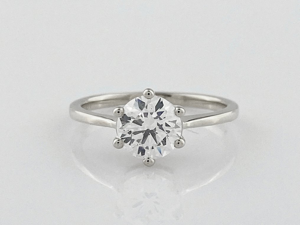 Zonder Minimumprijs - Ring - 14 karaat Witgoud - 1.30ct. tw. Diamant (Lab-grown) #3.2