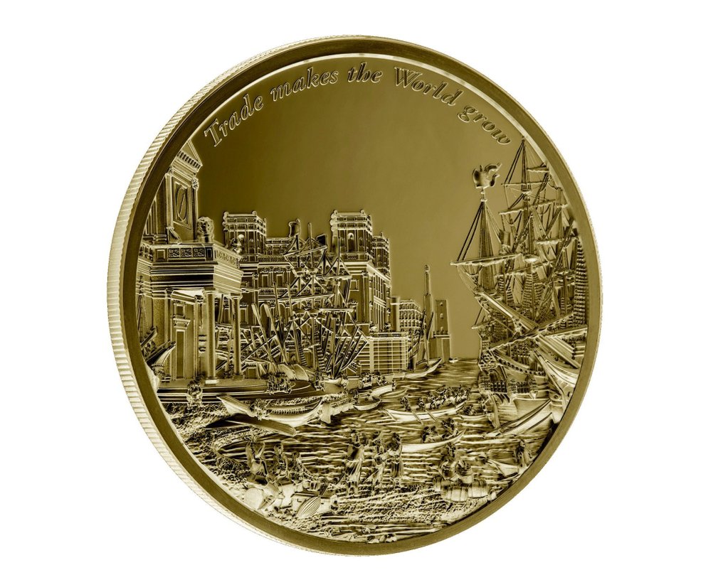 Cook Islands. 10 Dollars 2022 2 Oz, second release in the Time Flies series #2.1