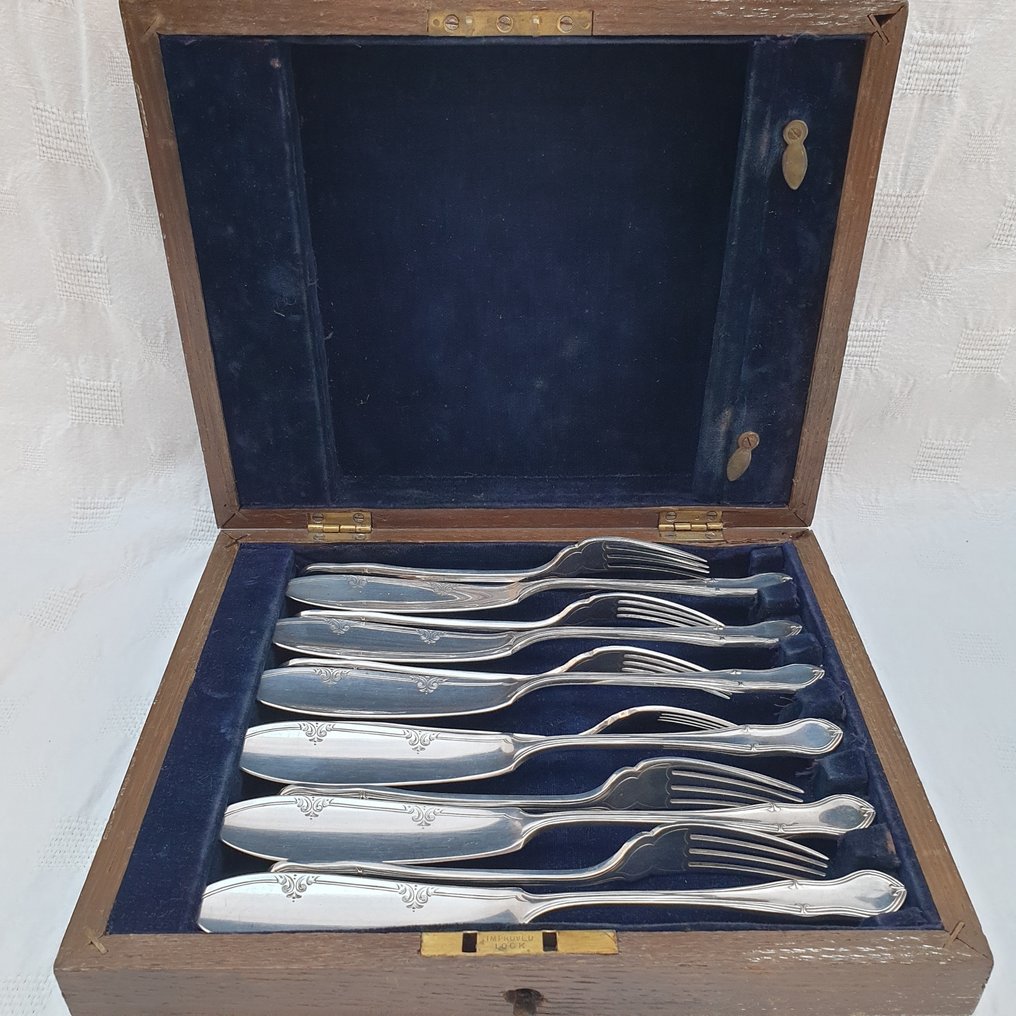 Levesley Brothers - Servizio di posate (12) - Placcato argento - Mangiatore di pesce #1.0