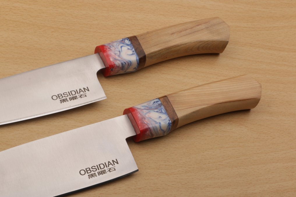 Obsidian - Μαχαίρι κουζίνας - Kitchen knife set -  Παρουσίαση της σειράς Obsidian Custom Made Range Chef Knives Traditional Craft - Εξειδικευμένο Χάλυβα - Γαλλία #3.2