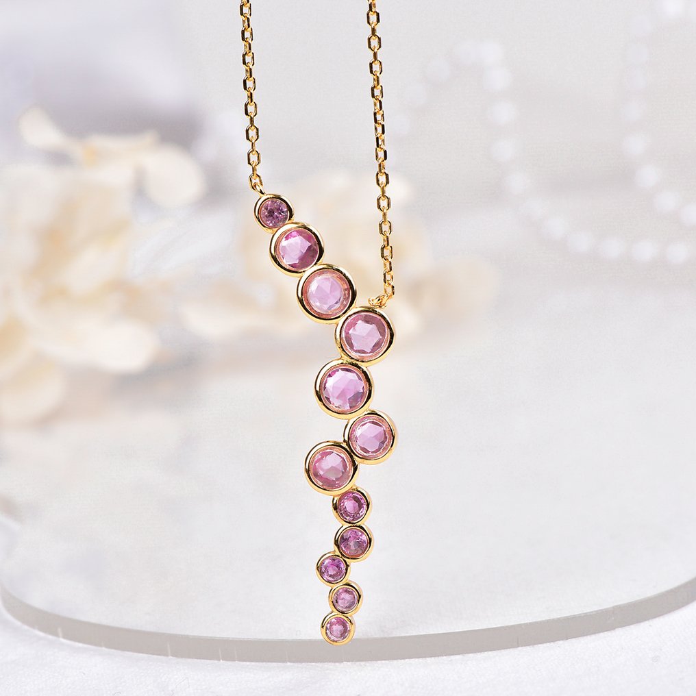 χωρίς τιμή ασφαλείας - Κολιέ Ασημί - Sapphire - Πιστοποιημένο #1.0