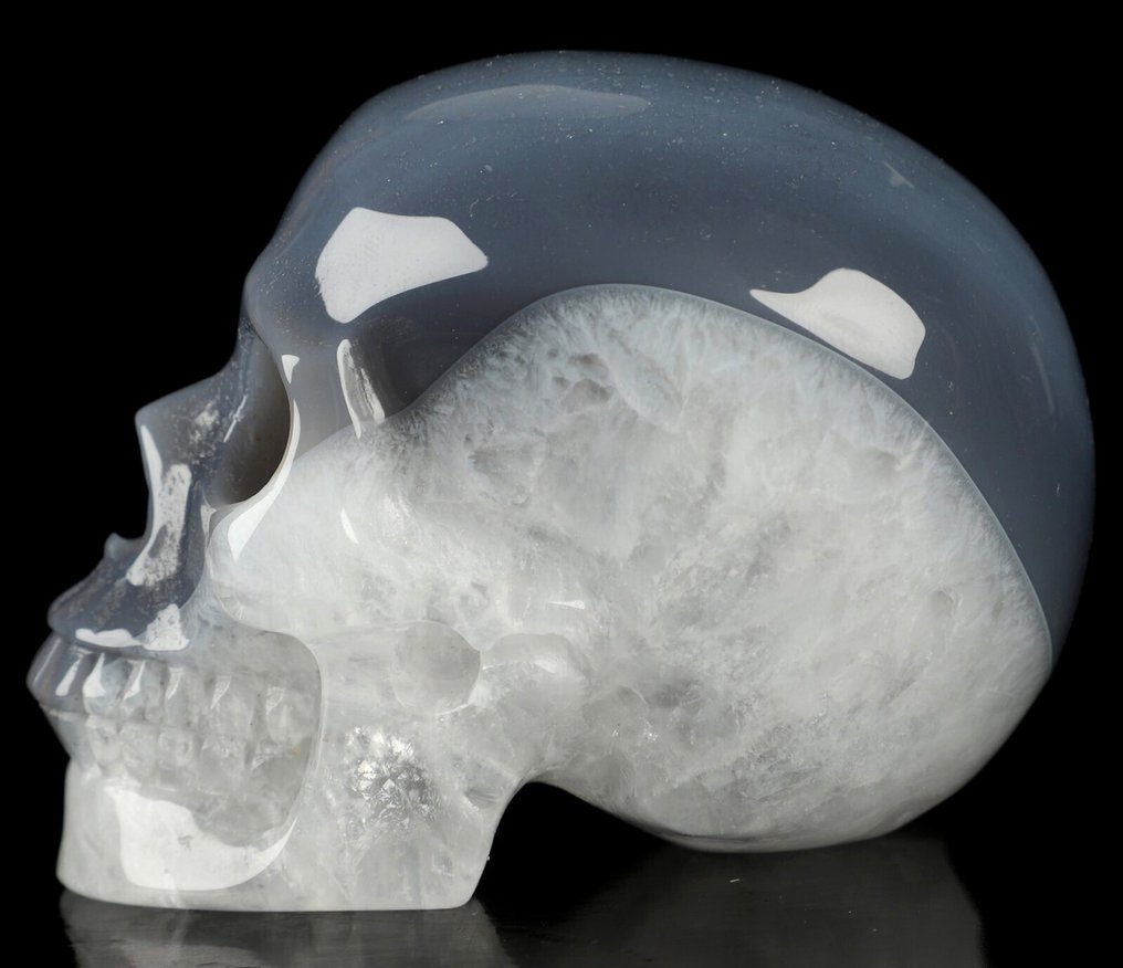 玛瑙 284克 7.50厘米 x 5.50厘米 高贵的艺术品 精细的玛瑙 魔术骷髅 令人印象深刻的阴郁艺术品- 284 g #3.2