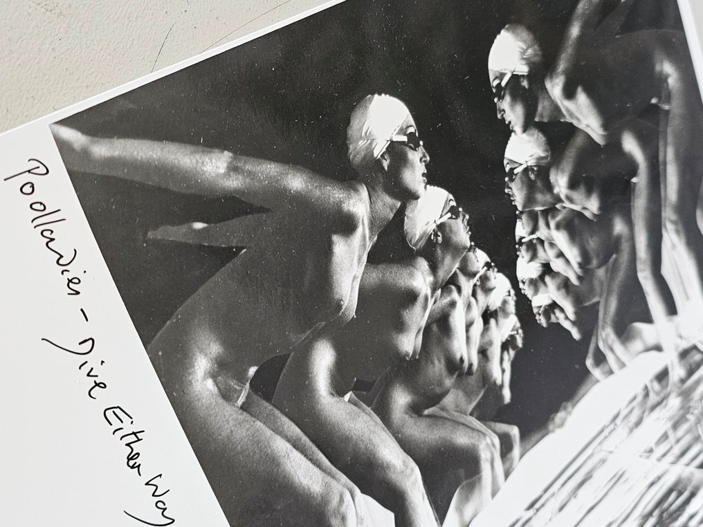 Michael Joseph (1941-) - Dive either way, Pool Ladies for Playboy US, authentic darkroom print on glossy paper #4.3