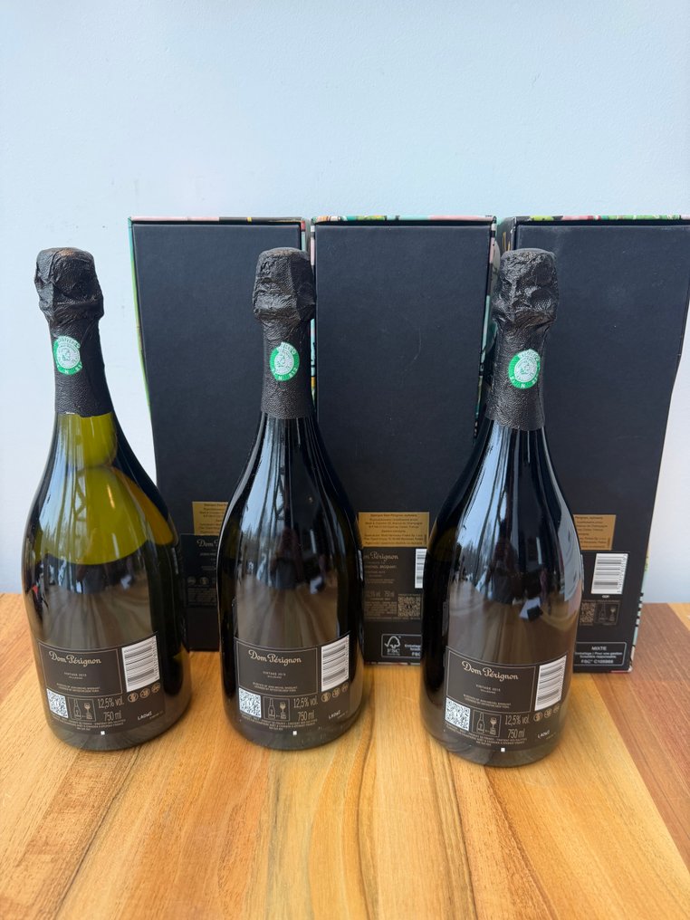 2015 Dom Pérignon, Jean-Michel Basquiat - 香槟地 Brut - 3 Bottles (0.75L) #3.2