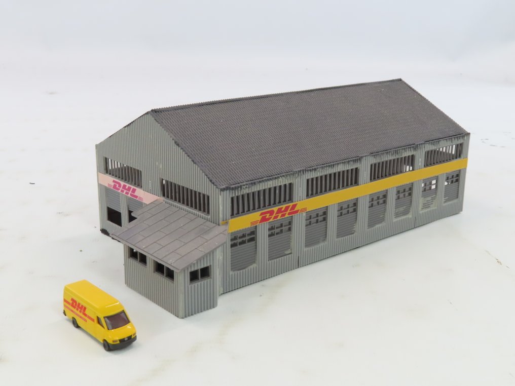 Faller, Pola, Kibri N - Byggnader till modelltåg (9) - Sortiment industriella byggnader och DHL-lager #3.2