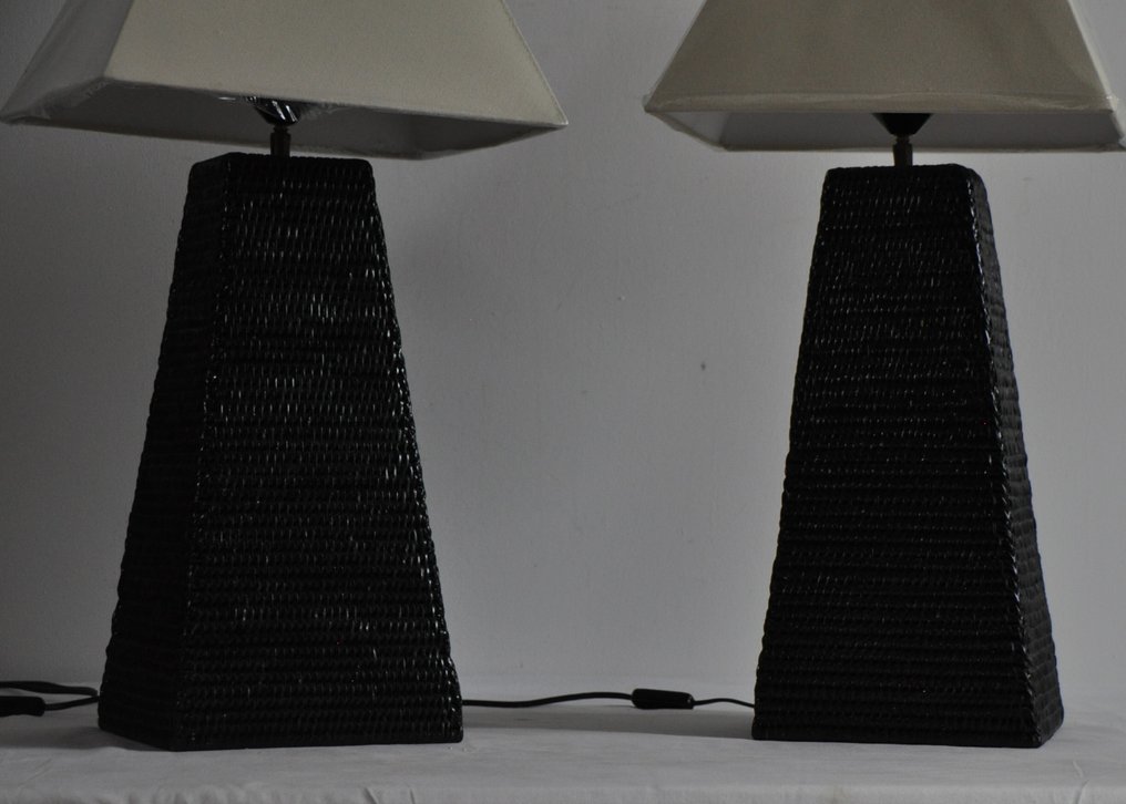 Table lamp - Rattan - A pair of table lamps #1.0