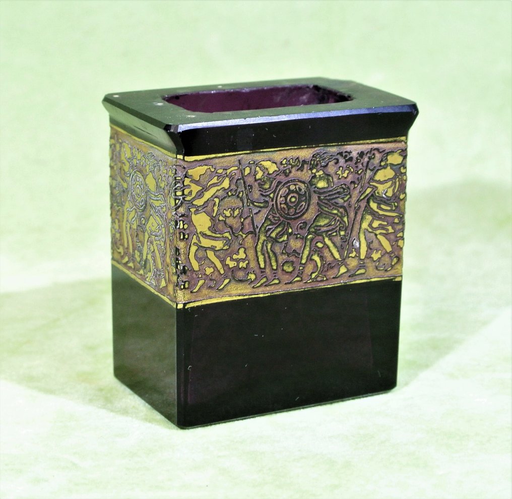 Moser & Söhne - Βάση σπιρτόκουτου - Κρύσταλλο, Ορείχαλκος #1.0