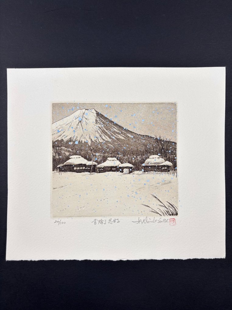 "Snowing Oshino" - Limited 24/100 - NO RESERVE! - Norikane Hiroto 乗兼広人 (b 1949) - 日本  (没有保留价) #2.1