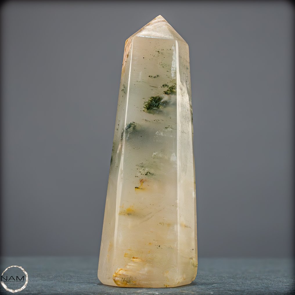 Φυσικός οβελίσκος από χαλαζία κήπου – Ένα φυσικό έργο τέχνης γεμάτο βάθος και ενέργεια, Βραζιλία.- 706.59 g #1.0