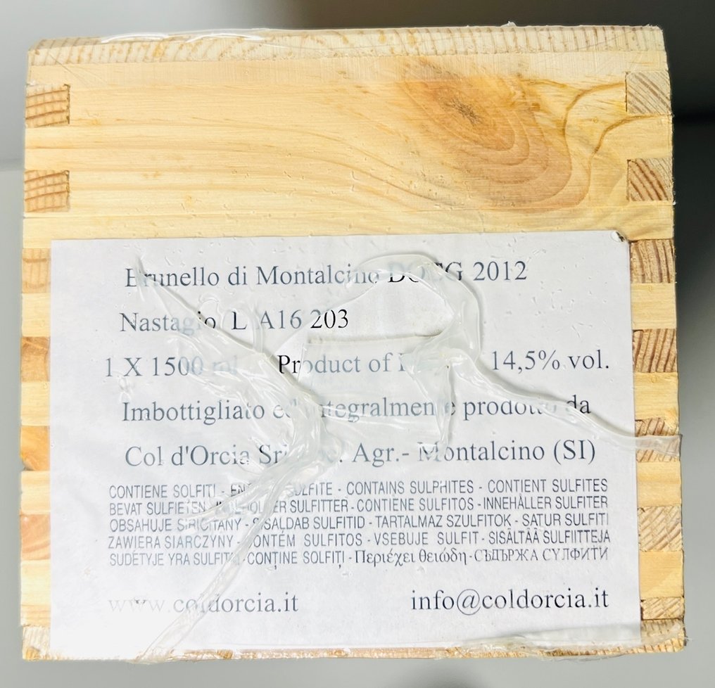 2012 Col d'Orcia, Nastagio - Μπρουνέλο ντι Μονταλσίνο DOCG - 1 Magnum (1,5 L) #3.2