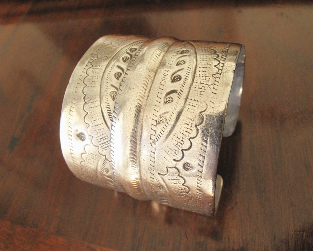 Argento - Bracciale manchette - Berbères Libye #1.0