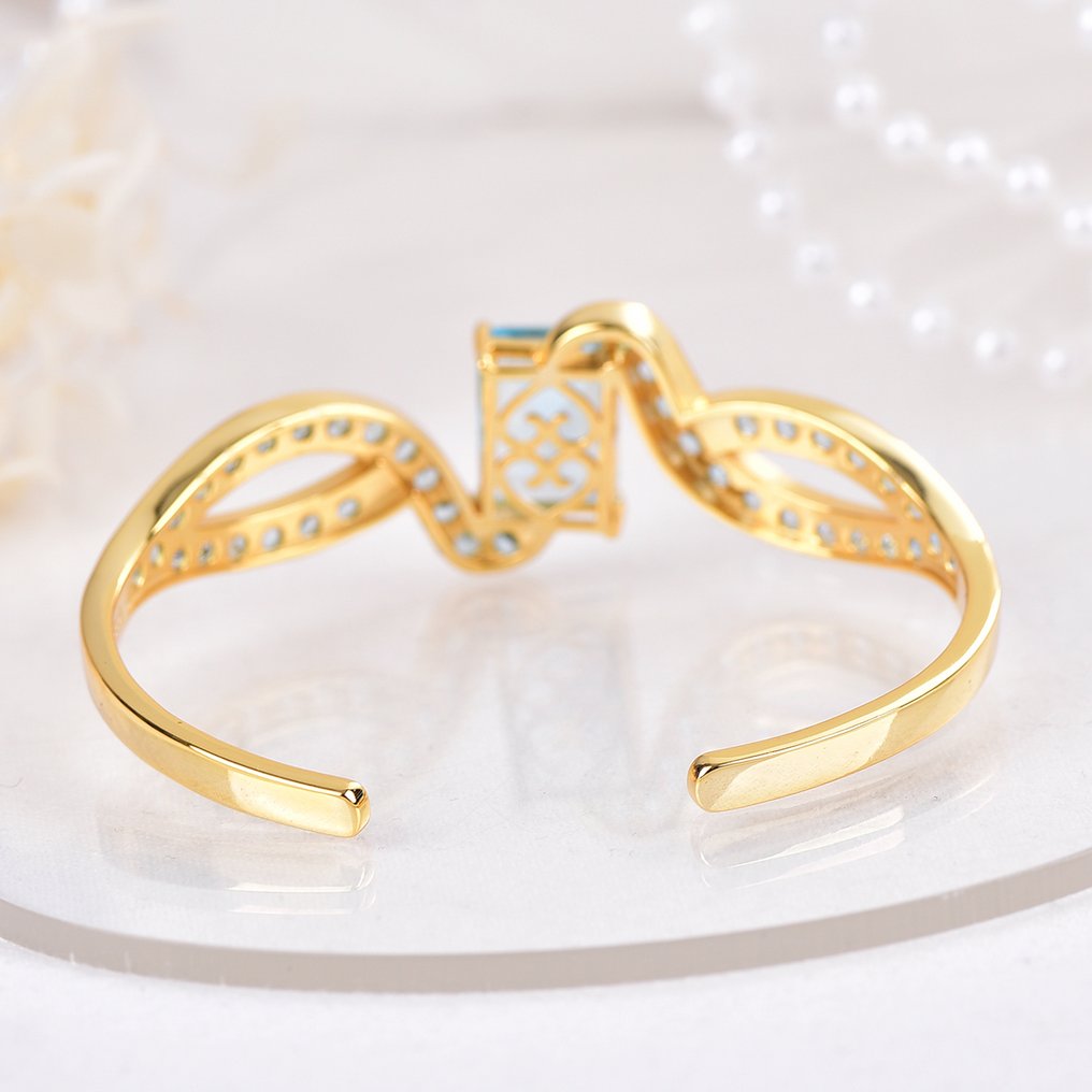 Senza Prezzo di Riserva - Bracciale Argento - Topaz - Certificato #4.3