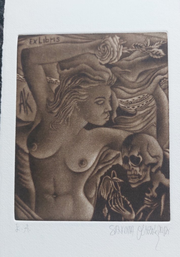 75 exlibris, thema: dood, Vanitas - 藏書票  #1.0