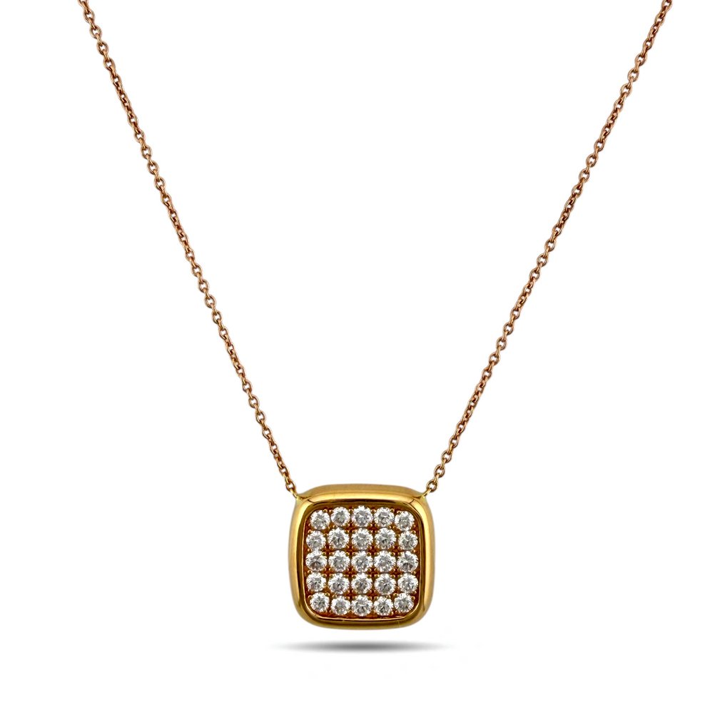 Roberto Coin - Halskæde - 18 kraat Eksklusiv 18K roseguld Roberto Coin 0,63 ct diamant halskæde, Rosaguld -  0.63ct. tw. Diamant (Natur)  #2.1