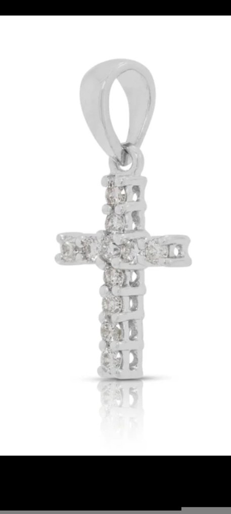 χωρίς τιμή ασφαλείας - Κολιέ με μενταγιόν - 18 καράτια Λευκός χρυσός Διαμάντι (Φυσικό)  - Διαμάντι #2.1