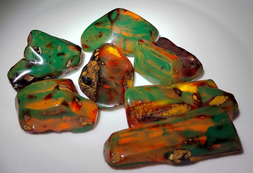 Dominikansk grøn rav!! Høj kvalitet - 420 ct. Gratis fragt - Rav (Ingen mindstepris) #1.0