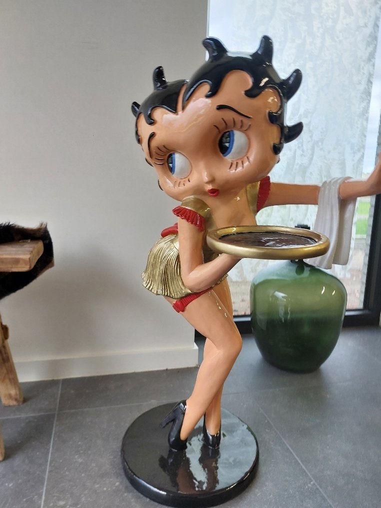 Statue, beautiful image from Betty Boop as a waitress - 92 cm - polyresin #1.0