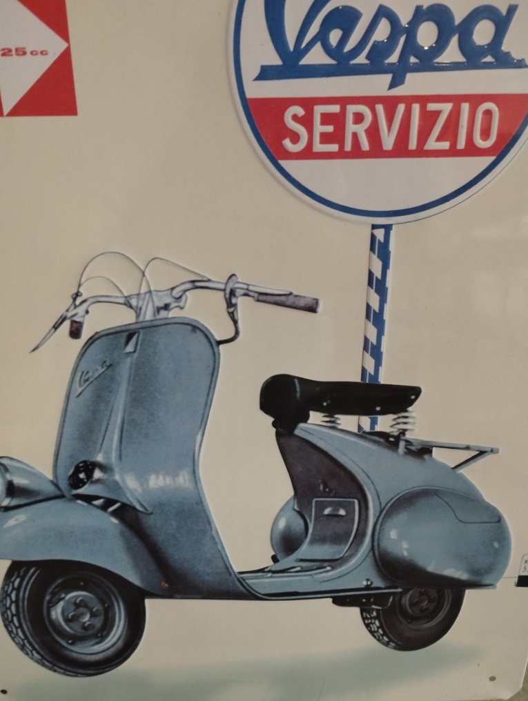 Εμαγιέ πινακίδα Vespa - Πλάκα - Μέταλλο #4.3