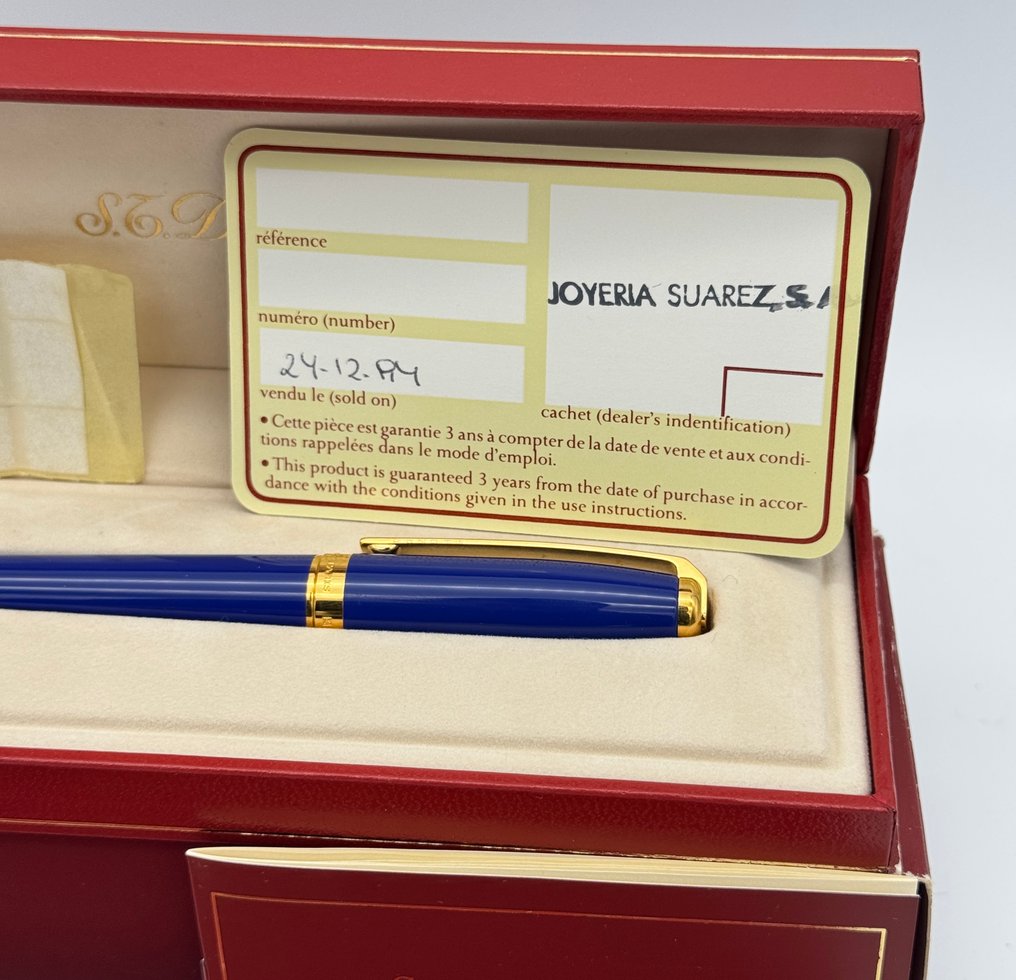 S.T. Dupont - Fidelio Laque Bleue Ocean & Gold Plated *FULL SET* - Vulpen #3.2