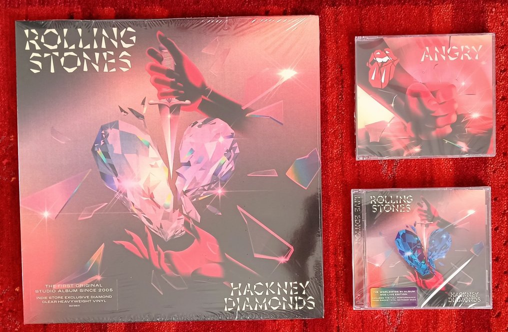 Rolling Stones - Hackney Diamonds (Diamond Clear Vinyl) / Hackney Diamonds (2CD Live Edition) / Angry (CD Single) - Άλμπουμ LP (πολλαπλά αντικείμενα) - Διαφανές βινύλιο βαρέος βάρους - 2023 #1.0