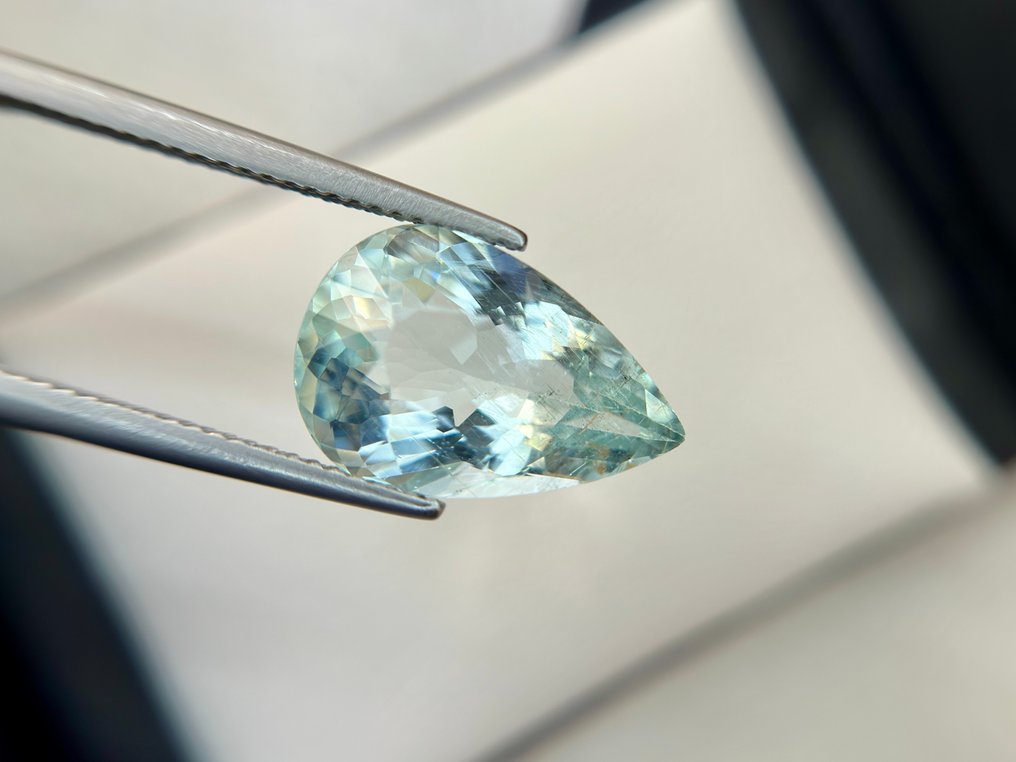 Nincs minimálár - 1 pcs Kék Akvamarin - 5.98 ct - Nemzetközi Színes Drágakő Szövetség (ICA GemLab) - Óceáni víz akvamarin #3.2