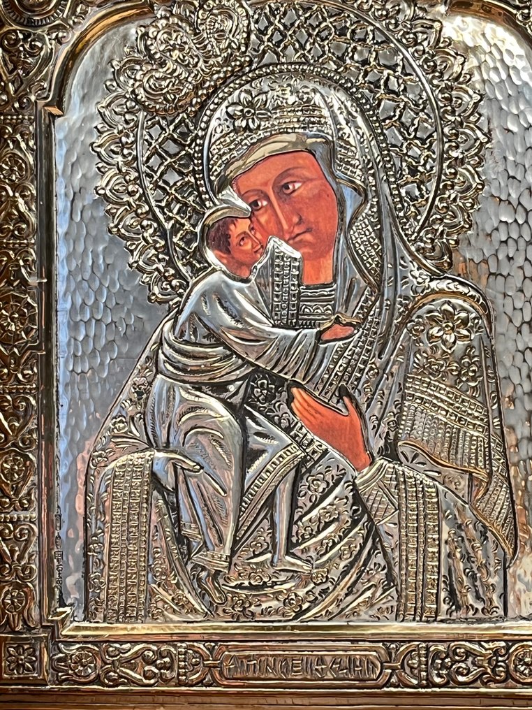 Εικόνα - επάργυρο 925 επιμεταλλωμένο - Μαντόνα di Vladimir #2.1