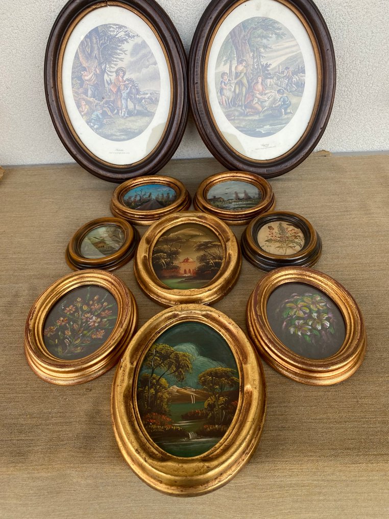 群架 (10)  - 木, 銅, 镀金木质框架及其他材料 #1.0