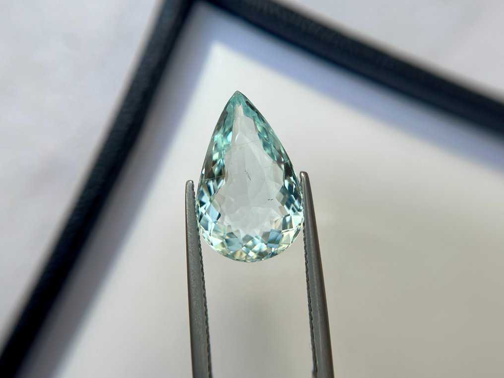 沒有保留價 - 1 pcs  藍色 海藍寶石  - 7.41 ct - 國際有色寶石協會 (ICA GemLab) - 海水海蓝宝石 #4.3