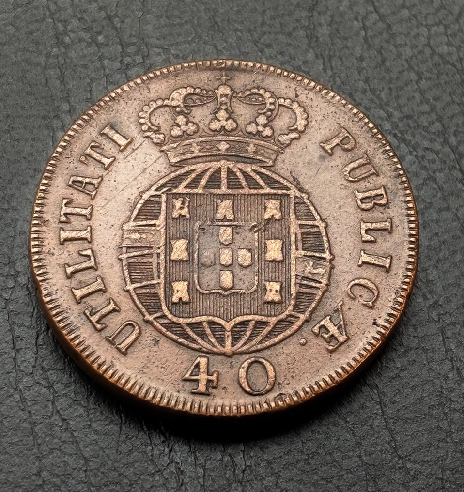 葡萄牙. D. João VI (1816-1826). Pataco (40 Reis) 1820 - .D.G.PORT en Gomes# J6 04.02 to 04.03 RARA - Cruz Irradiada #1.0