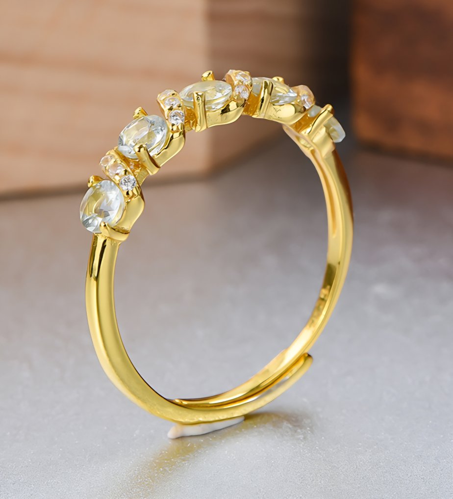 Senza Prezzo di Riserva - Anello Argento - 0.63ct. tw. Acquamarina #4.3