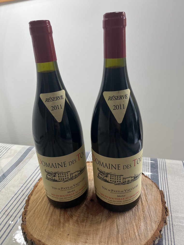 2011 E. Reynaud, Domaine des Tours - Côtes du Rhône - 2 Flasker (0,75 L) #1.0