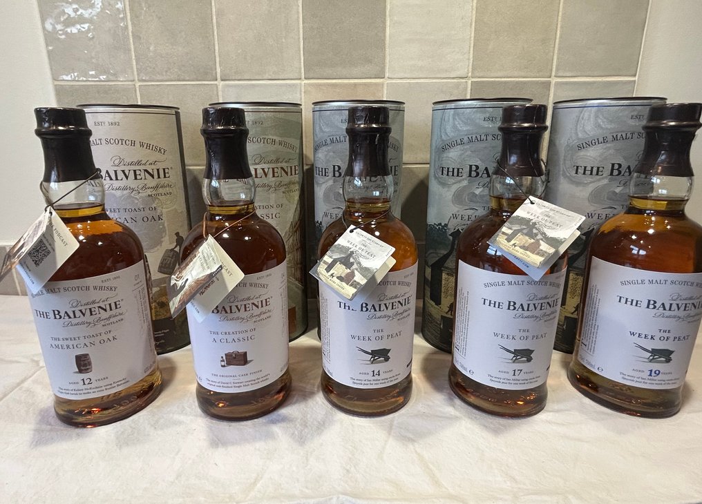 Balvenie 12yo - Classic - 14yo - 17yo -19yo - 70cl - 5 bouteilles #1.0