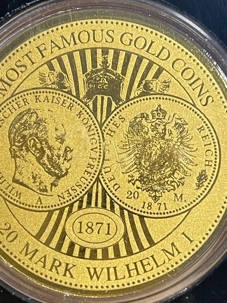 Niger. 100 Francs CFA 1871 Gold Coins 1/200 Oz. 999 20 Mark Wilhelm 1. (Zonder Minimumprijs) #1.0