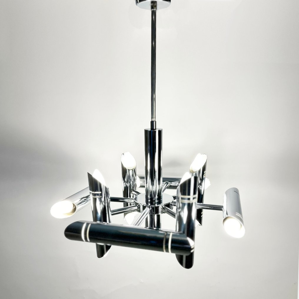 Gaetano Sciolari - 吊灯 - 铬, 金属 - 1970年代太空时代灯 #2.1