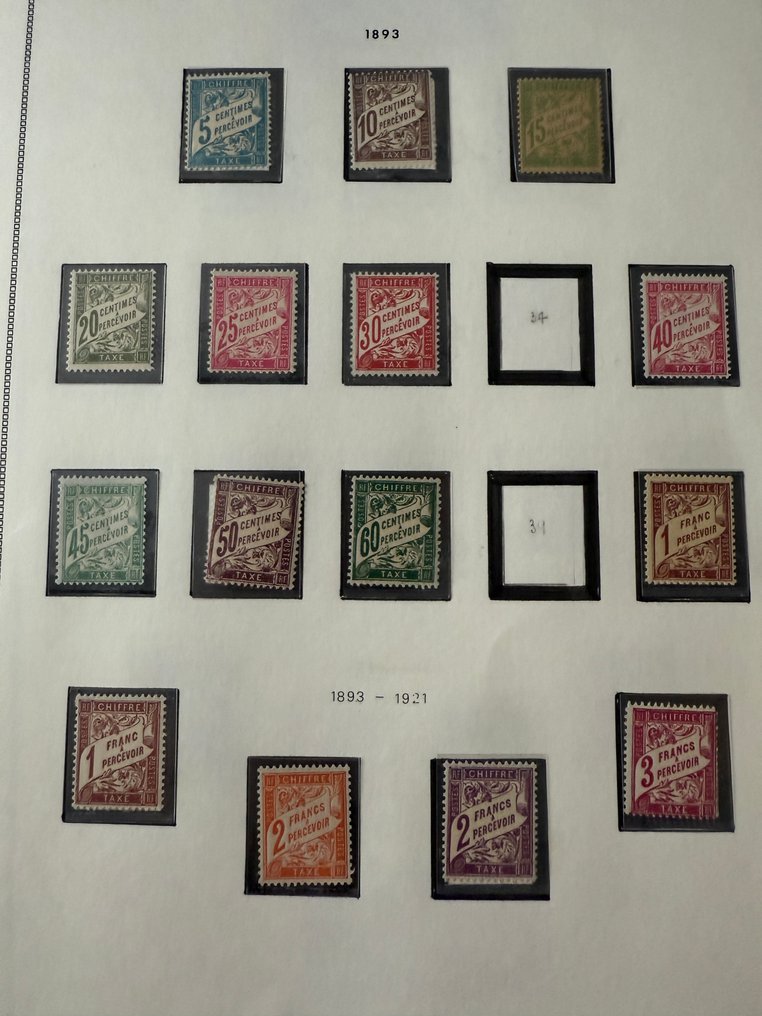 France  - Yvert 28/42A 'Colored Duval' in mint and canceled (including 41). #1.0