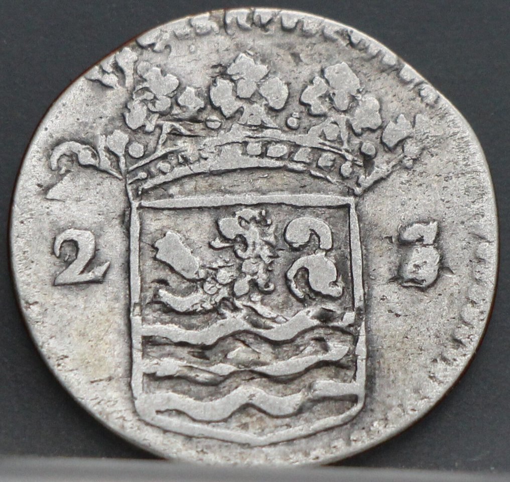 荷兰泽兰. 2 Stuiver of dubbbele wapenstuiver 1733 en 1745 (没有保留价) #4.3