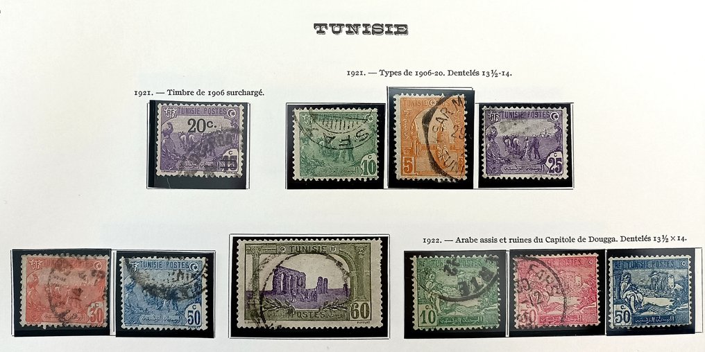 French colonies in Tunisia 1921/1980 - Very advanced collection from the period with perforated and imperforate sheets. - No Reserve Price #3.2