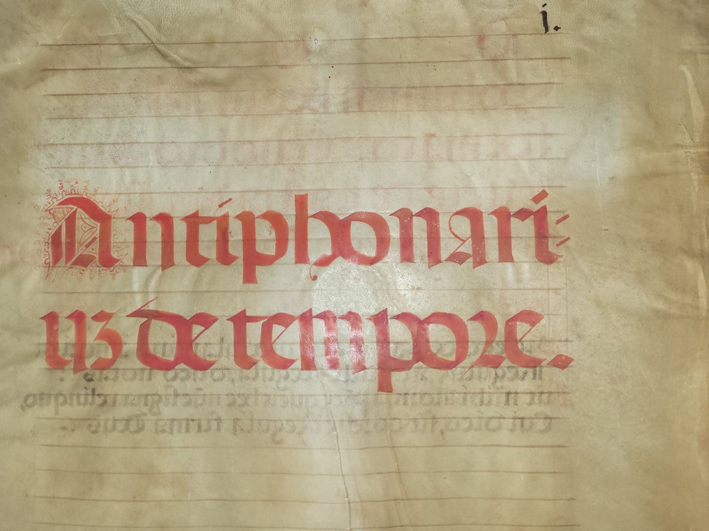 Antiphonarium de Tempore, Grand feuillet d’antiphonaire médiéval - 1450-1550 #1.0