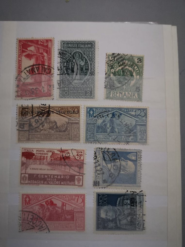 意大利  - 分类册，包含约1000枚意大利地区邮票，已盖销和全新未使用**，以及一批100枚。 - sassone #2.1