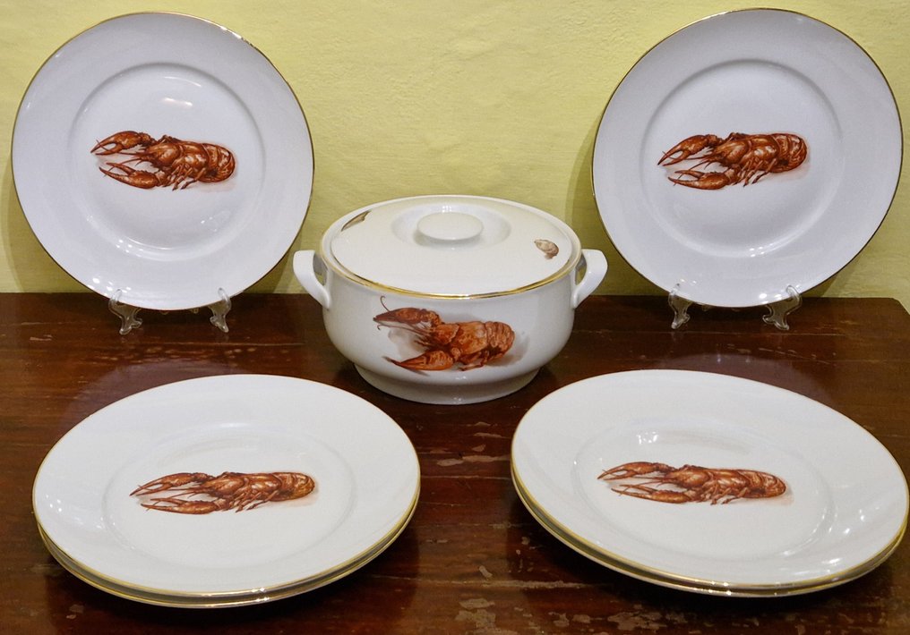 Richard Ginori - 6人用餐具套装 - 瓷 - 从未使用过的龙虾装饰品 #2.1