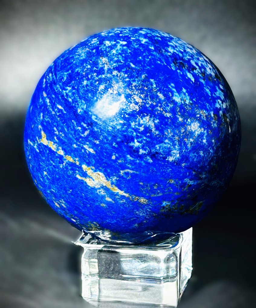 Premium Lapis Lazuli Sphere Jewelry-grade quality from an old deposit - Ø 71mm- 534 g - (1) #1.0