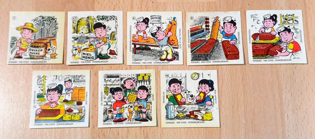 Θεματική συλλογή - αυτοκόλλητα - 160 x stickers Vondelmolen peperkoek Lebbeke / Dendermonde 1970s #2.1