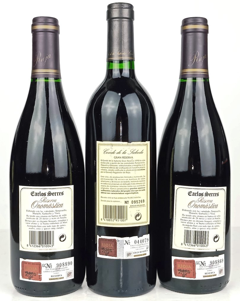 1995 Viña Salceda, Conde de la Salceda, Gran Reserva & 1995 Carlos Serres, Onomástica, Reserva x2 - 里奥哈 - 3 Bottles (0.75L) #4.3
