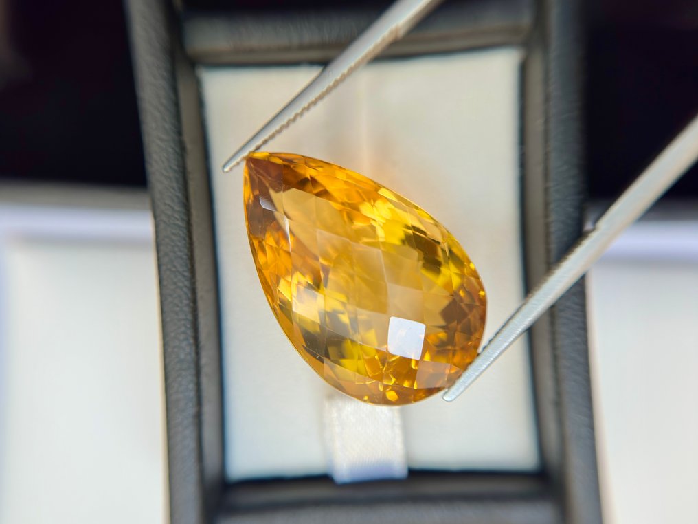 χωρίς τιμή ασφαλείας - 1 pcs  Κίτρινο, Πορτοκαλί Κιτρίνης  - 41.72 ct - Διεθνής Ένωση Έγχρωμων Πολύτιμων Λίθων (ICA GemLab) - Ηλιαχτίδα Μοναδική Citrine #2.1