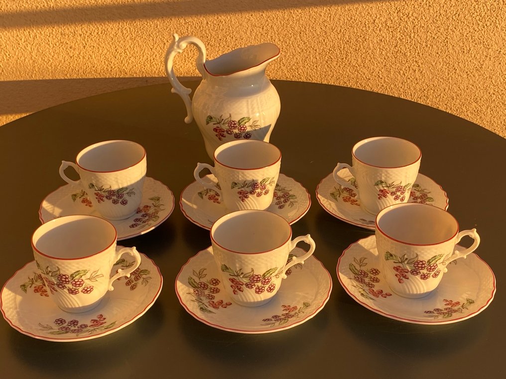 Richard Ginori - Frutti di Bosco - Servizio da caffè (13) - Porcellana - Raro in questa versione . #1.0