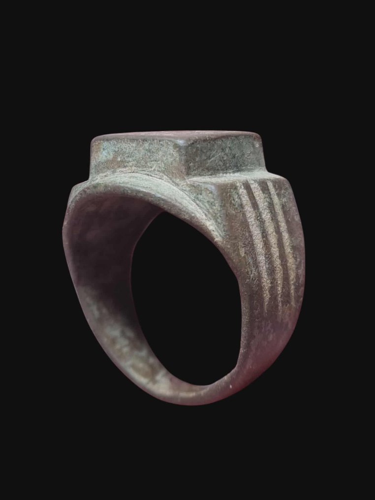 Μεσαιωνική, εποχή σταυροφόρων Bronze X Seal Δαχτυλίδι (χωρίς τιμή ασφαλείας) #4.3